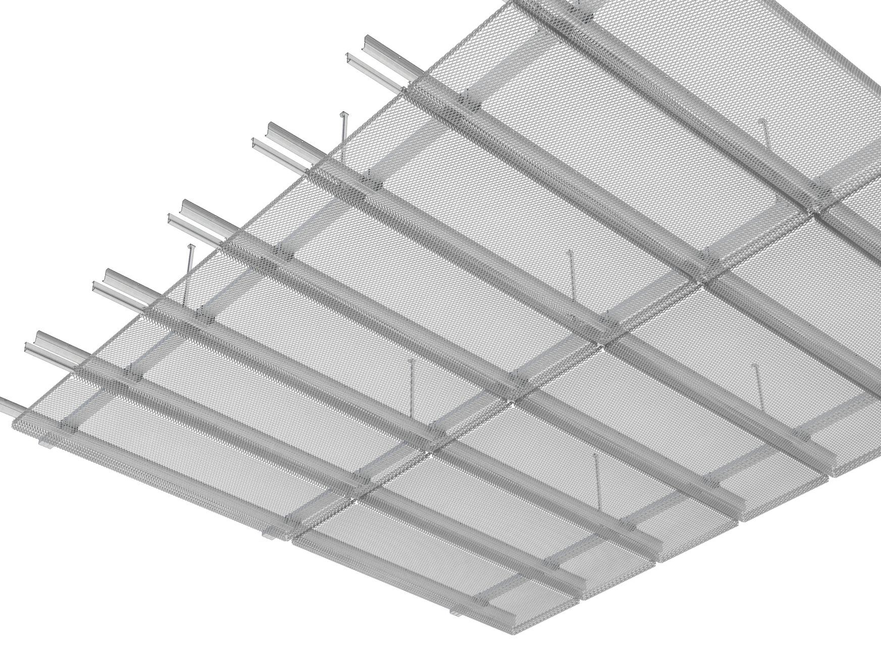LMD-St 215 | Hook-On Expanded Metal Ceiling with Open Joints, Frameless