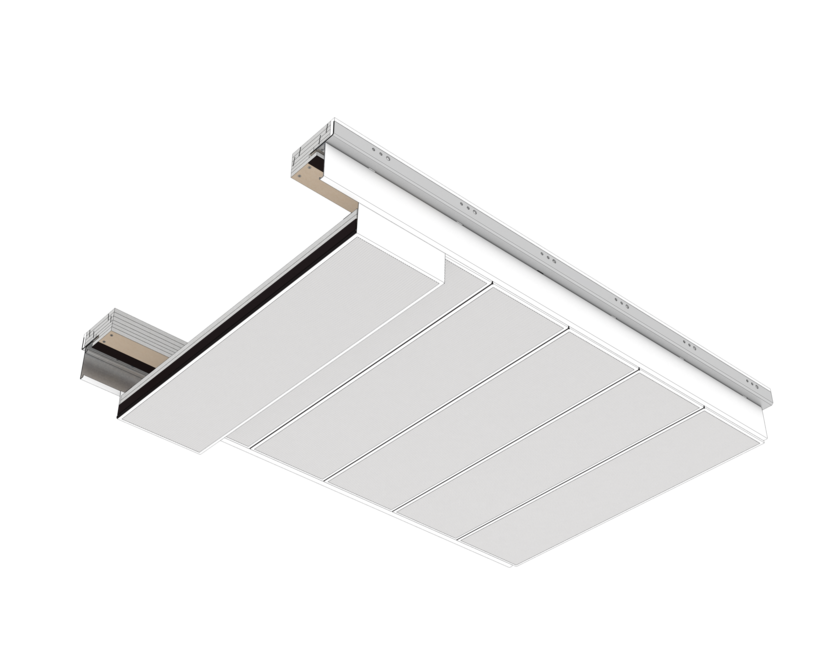 F90 Drop-Slide | LMD Fire Rated Metal Ceiling acc. to DIN 4102-2