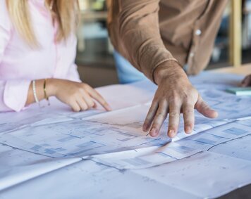 Erklärung eines Gebäudeplans.