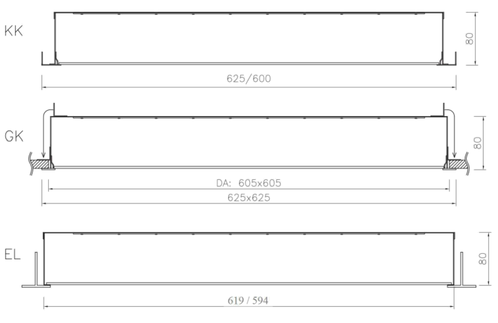 Q 625 Einbauvarianten