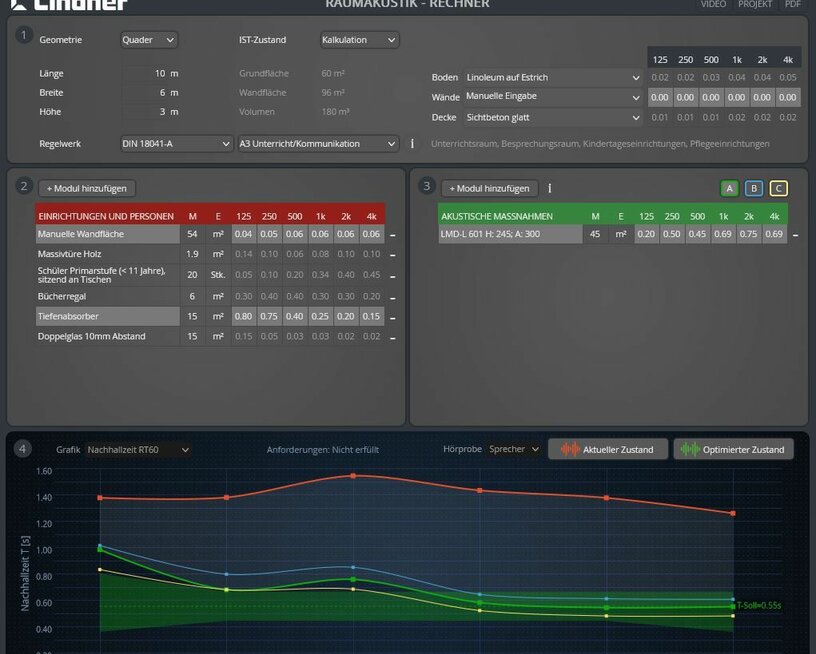 2024-04-08 - Akustikrechner | © © www.Lindner-Group.com