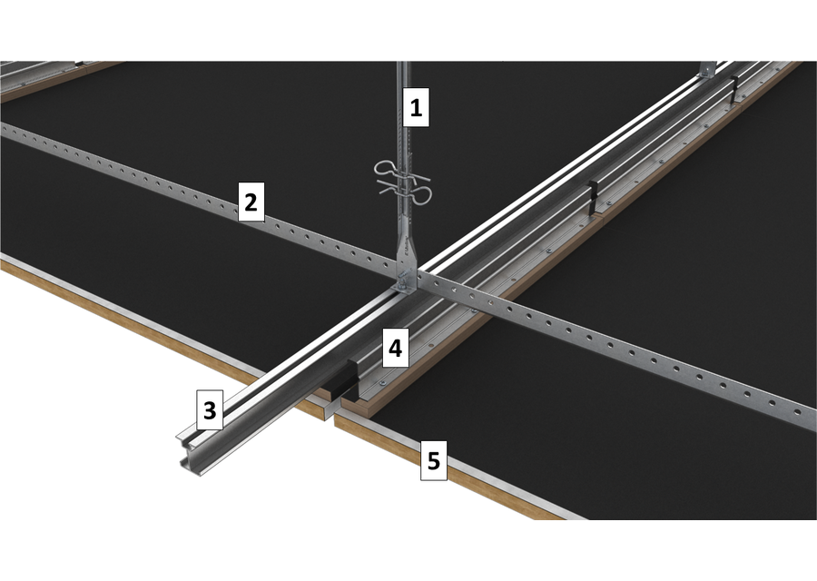 RIBline Timber Slats Ceiling Panel System | Cladding system